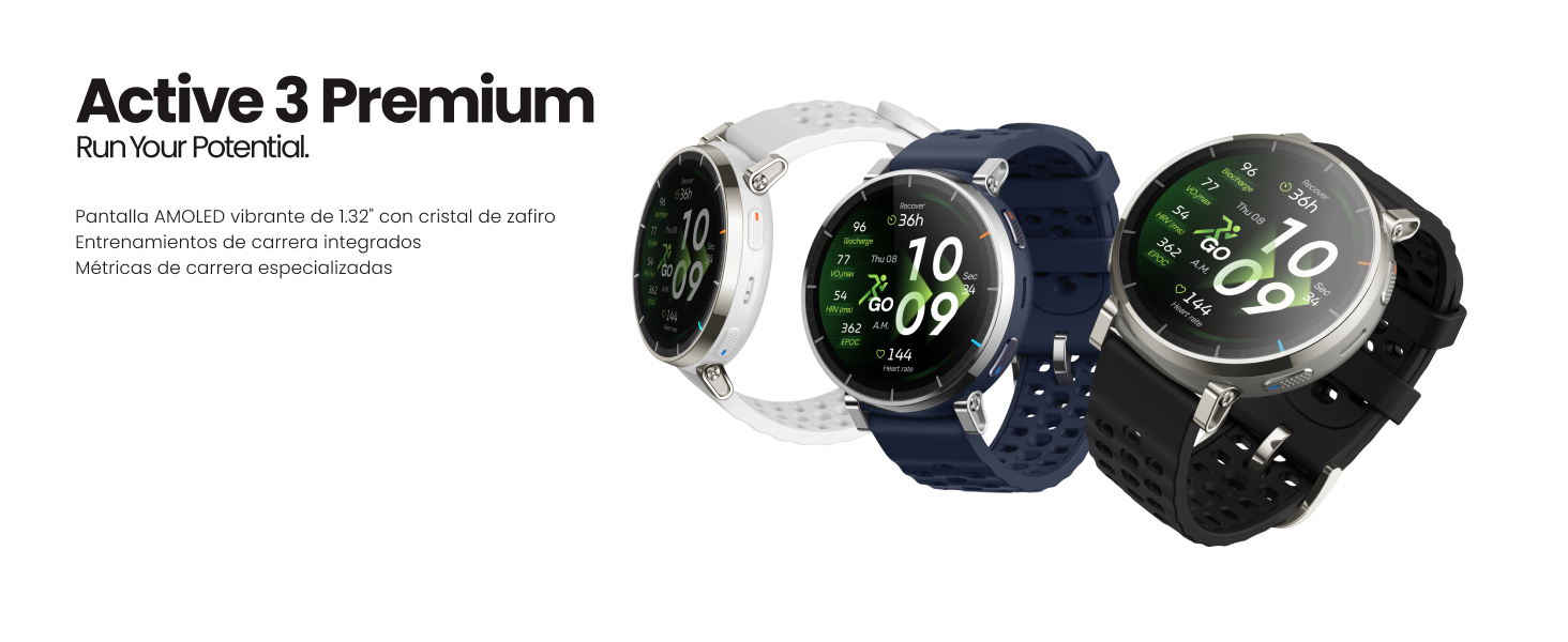 Amazfit presenta el Active 3 Premium: Convierte el movimiento diario e