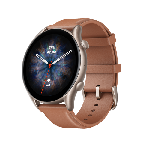 Vidrio Templado Nano Glass Y Correa de cuero Smartwatch Reloj Inteligente  para Xiaomi AmazFit GTR 3 PRO Color Gris